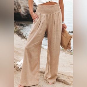 NWT FRESH AIR POCKETED SMOCKED PANTS XL